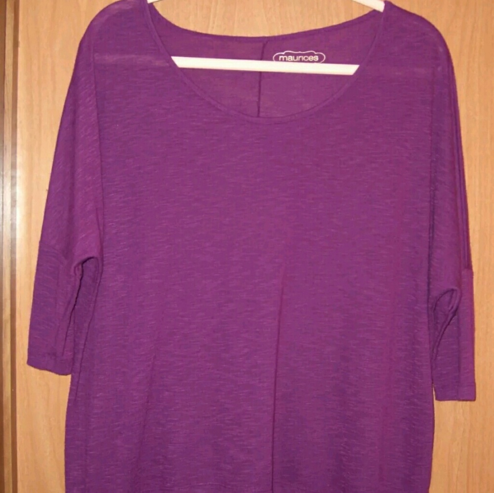 Plumberry Raspberry Hi Lo Sweater Top